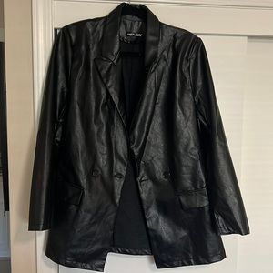 Leather blazer